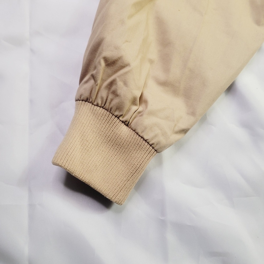 Members Only Mens Vintage Iconic Racer Jacket 40 Tan Beige Zip Up L12 - Picture 6 of 16
